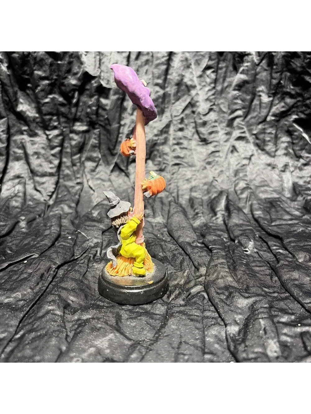 Painted Witch, Pumpkin People, Ghost With Bone On Broom